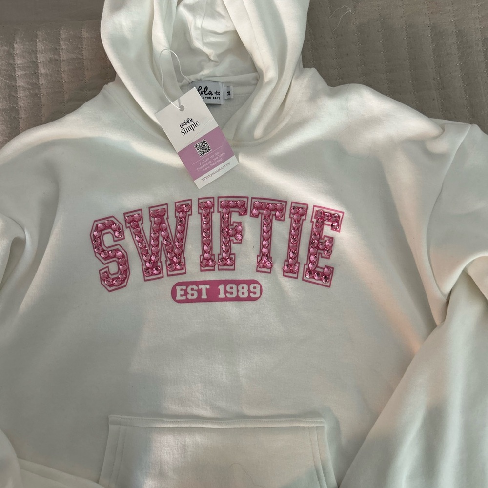 Lola and The Boys Swiftie' Hoodie with Pink Accents